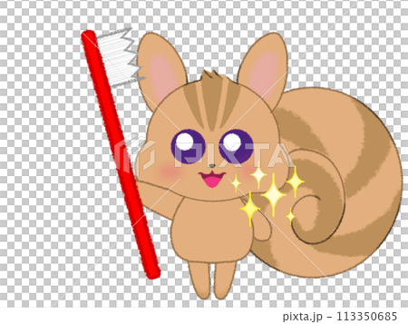 動物刷牙的插圖 113350685