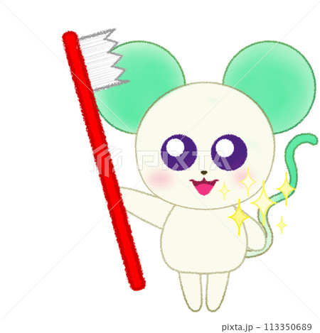 歯磨きをしている動物イラスト 歯磨きをしている動物イラスト 113350689