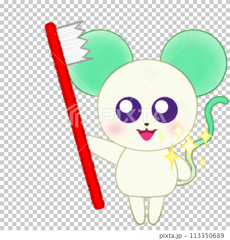 動物刷牙的插圖 113350689