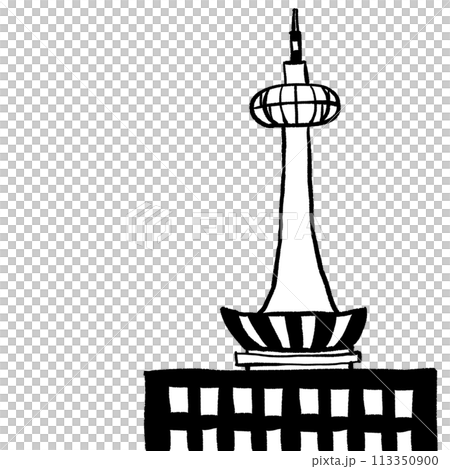 シンプルな京都タワーのイラスト 113350900