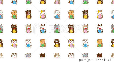 cat seamless pattern manekineko vector kitten lucky cat yarn ball japan calico neko munchkin pet cartoon doodle tile background gift wrapping paper repeat wallpaper illustration isolated design cat seamless pattern manekineko vector kitten lucky cat yarn ball japan calico neko munchkin pet cartoon doodle tile background gift wrapping paper repeat wallpaper illustration isolated design 113351851