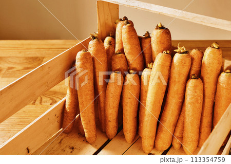 Bunch of carrots in box 113354759