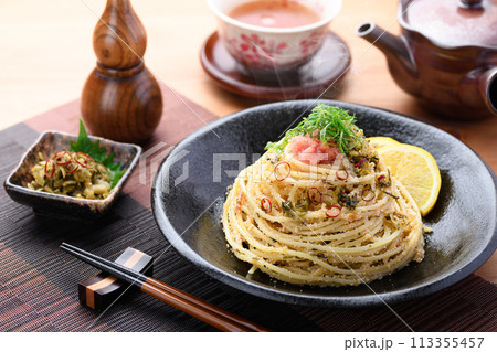 高菜と明太子の和風パスタ 高菜と明太子の和風パスタ 113355457