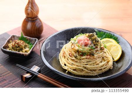 高菜と明太子の和風パスタ 113355490