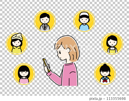 Information society illustration 113355698