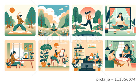 Diverse Indoor and Outdoor Hobbies 113356074