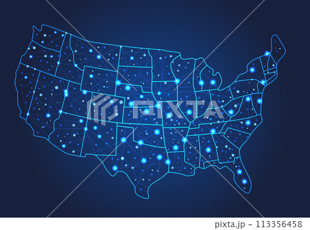 USA voting map american presidential election concept USA voting map american presidential election concept 113356458