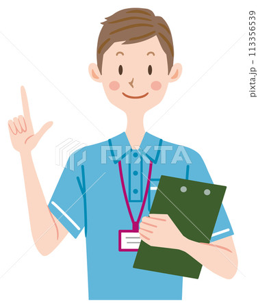 介護士 指差し 説明するトレーナー ケアマネージャー 指導員 介護士 指差し 説明するトレーナー ケアマネージャー 指導員 113356539