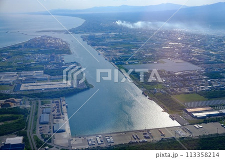 苫小牧上空から見た風景 113358214
