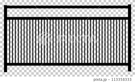 フェンスのシルエット 113358333