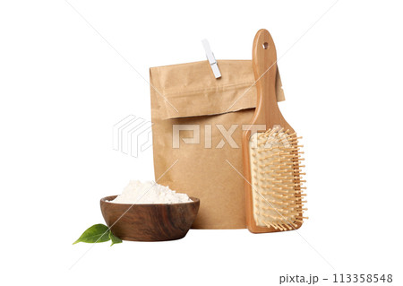PNG,A paper bag with collagen, isolated on white background 113358548