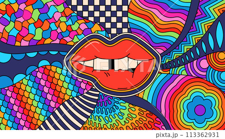 Abstract hippie decor. 113362931