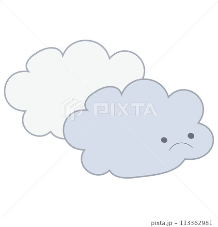 不満そうな雲 113362981