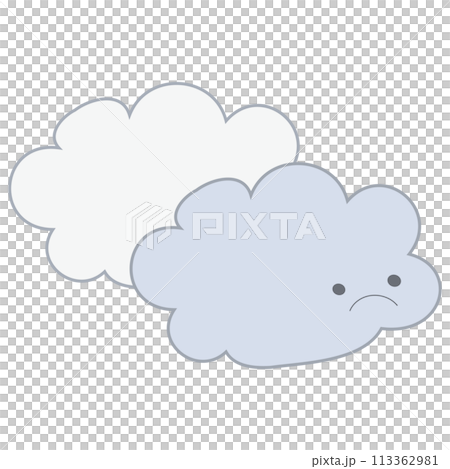 不満そうな雲 113362981