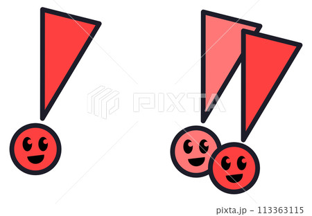 びっくしたマークのイラスト 113363115