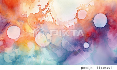 Watercolor colorful abstract background Watercolor colorful abstract background 113363511