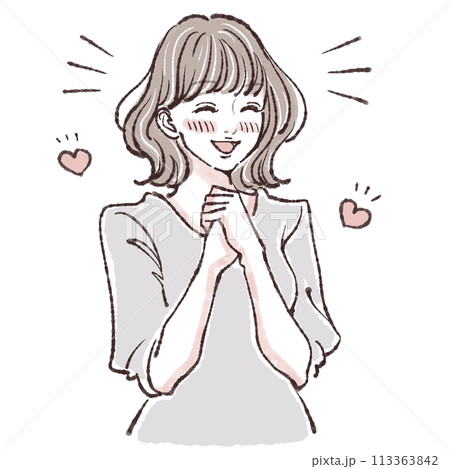 女性・女の子のイラスト素材 女性・女の子のイラスト素材 113363842