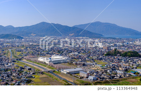敦賀の街並み 衣掛山からの眺望 敦賀の街並み 衣掛山からの眺望 113364948