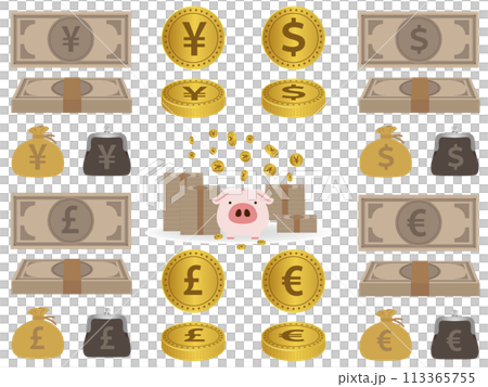通貨札束&コインアイテムセット 通貨札束&コインアイテムセット 113365755