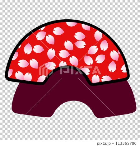 Illustration of a combination of fan shapes Illustration of a combination of fan shapes 113365780