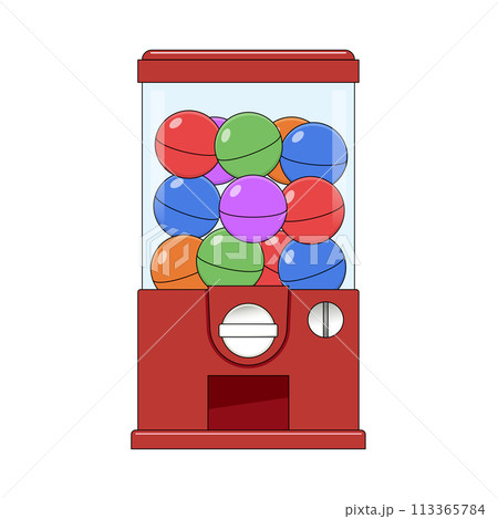 カプセルトイマシーンのイラスト 113365784