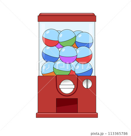 カプセルトイマシーンのイラスト 113365786
