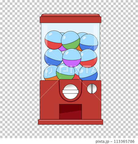 カプセルトイマシーンのイラスト 113365786