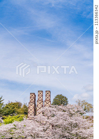 【静岡県】桜満開の韮山反射炉 【静岡県】桜満開の韮山反射炉 113366342