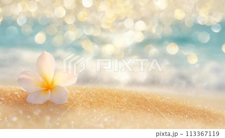 きらめく南国のビーチ、海のイメージの背景(AI生成素材) きらめく南国のビーチ、海のイメージの背景(AI生成素材) 113367119