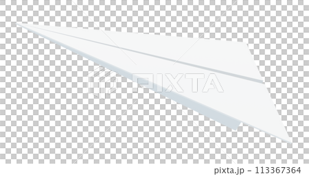 3D material_paper airplane_transparent background 3D material_paper airplane_transparent background 113367364