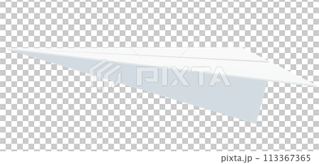 3D material_paper airplane_transparent background 3D material_paper airplane_transparent background 113367365