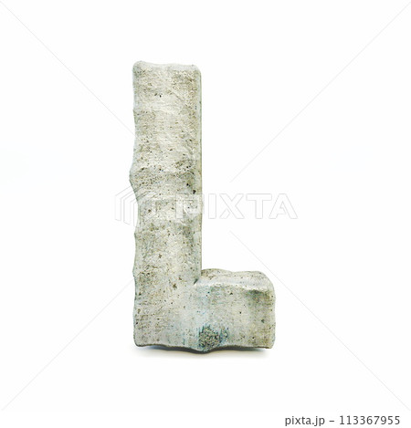 Stone font Letter L 3D Stone font Letter L 3D 113367955