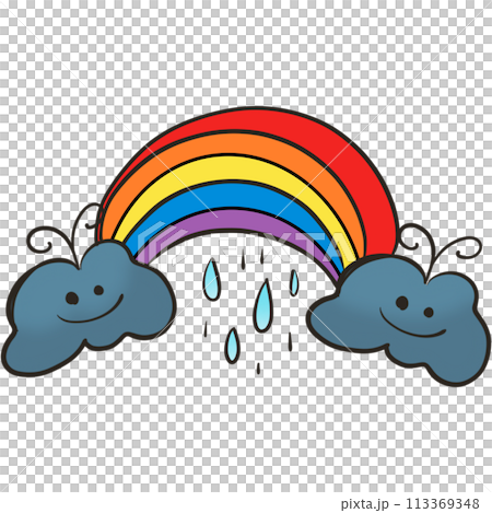 The illustration of a rainbow The illustration of a rainbow 113369348