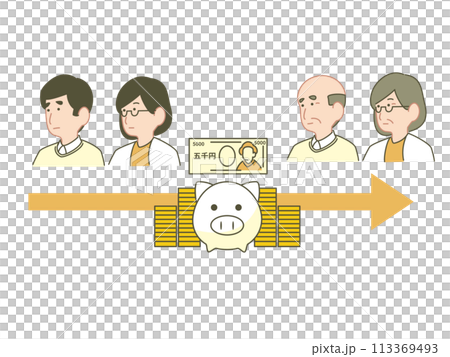 商業簡單說明：為退休儲蓄資金的形象 113369493