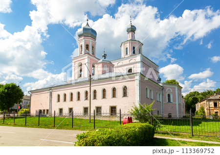 Cathedral of the Holy Trinity (1744) in summer day. Valdai, Russia 113369752