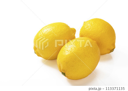 白バックのレモン 113371135