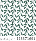 Seamless flowewrs and leaves pattern. Vector illustration 113371691