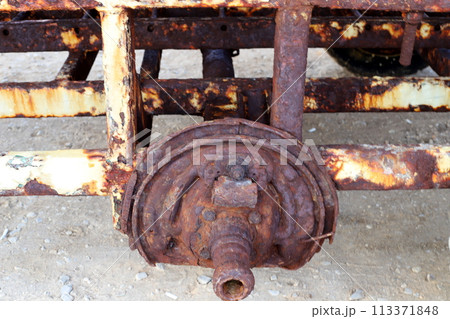 Texture of old and rusty iron. Texture of old and rusty iron. 113371848