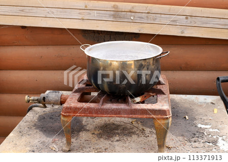 Texture of old and rusty iron. 113371913