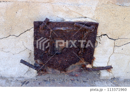 Texture of old and rusty iron. 113371960