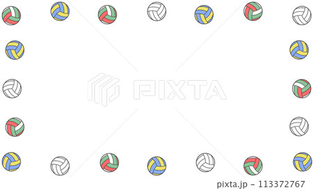 バレーボールのフレーム_4Kサイズ 113372767
