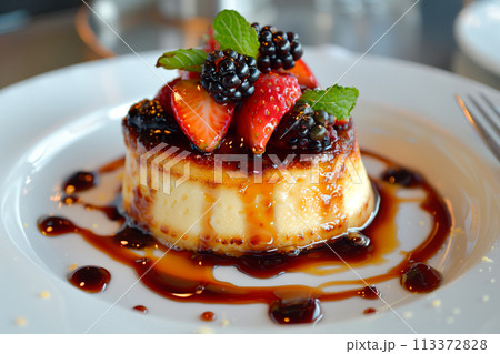 A classic Creme brulee, served in a ramekin, combination of creamy custard and caramelized sugar A classic Creme brulee, served in a ramekin, combination of creamy custard and caramelized sugar 113372828