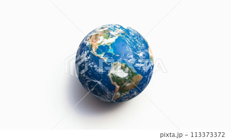 Earth globe on white background, 3D illustration, isolated on white background Earth globe on white background, 3D illustration, isolated on white background 113373372