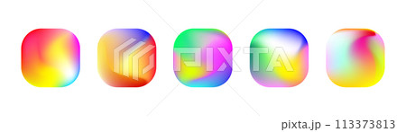 set of gradient color app icon backgrounds....のイラスト素材 [113373813] - PIXTA