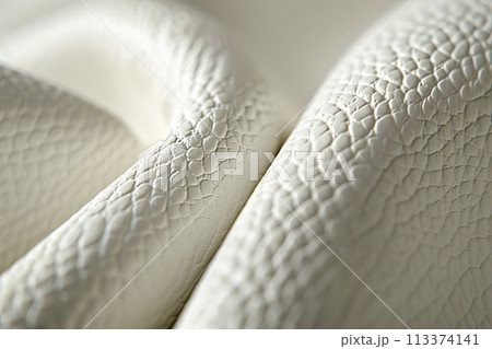 White leather texture background 113374141