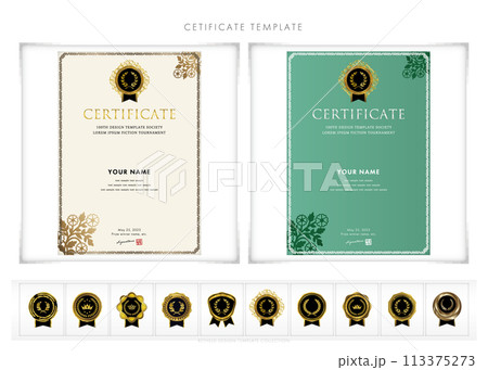 賞状200　certificate　award　表彰状　celebration 113375273