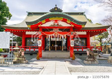 大阪府池田市室町の呉服神社(くれはじんじゃ) 呉服媛(くれはとりのひめ)の神社 拝殿 大阪府池田市室町の呉服神社(くれはじんじゃ) 呉服媛(くれはとりのひめ)の神社 拝殿 113375870