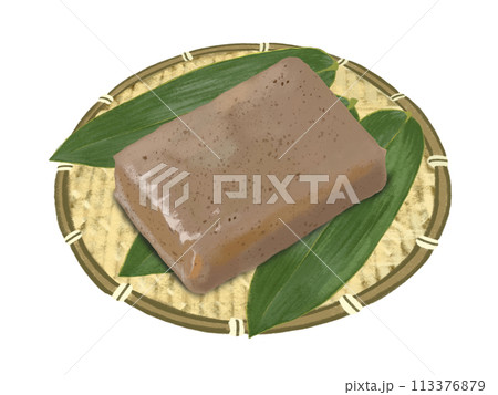 こんにゃく（ザル、笹の葉付き） 113376879