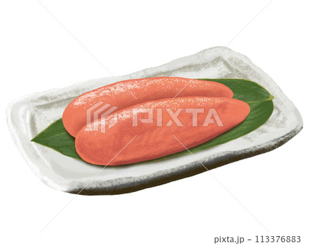 たらこ（皿付き） 113376883