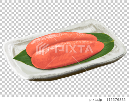 たらこ（皿付き） 113376883